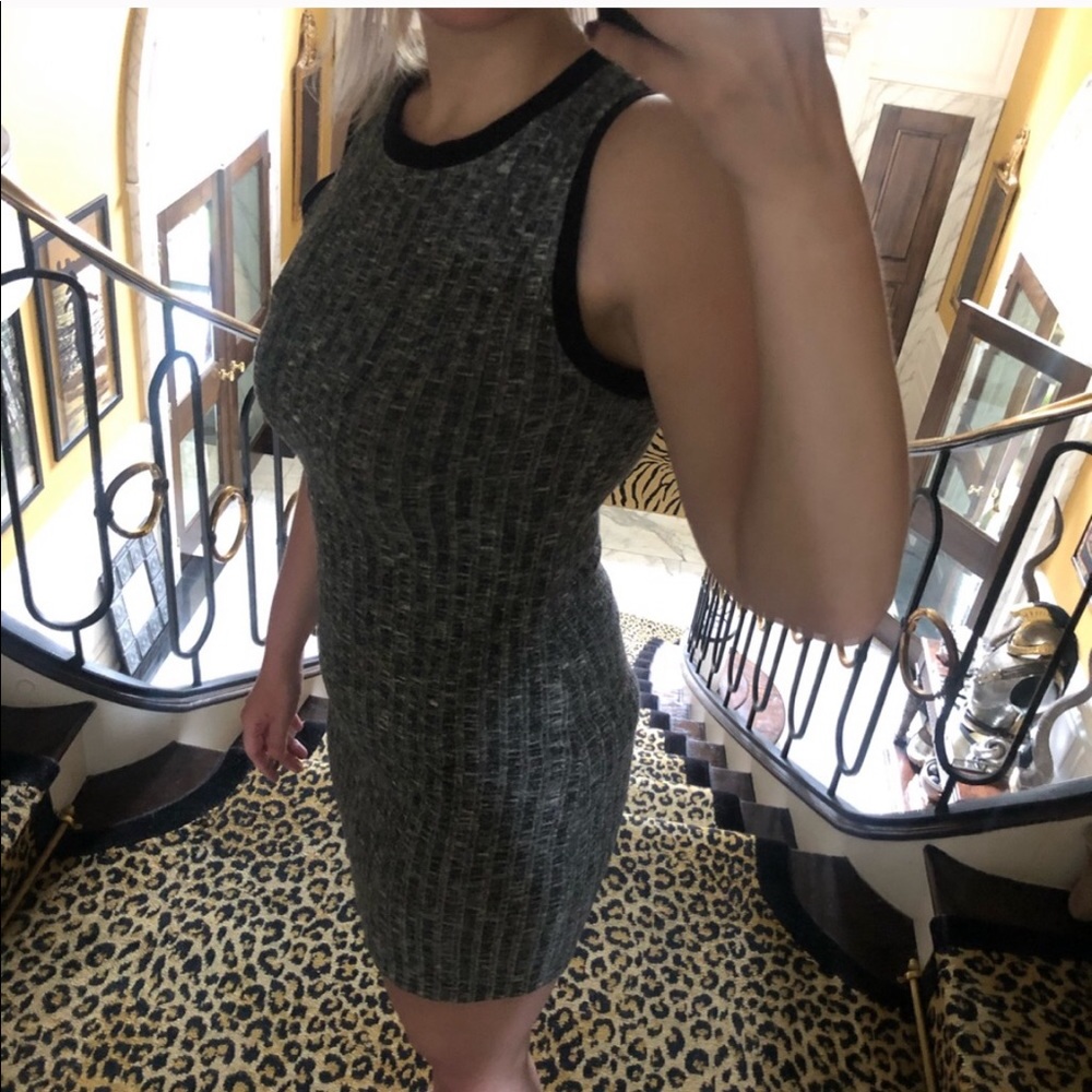 Forever 21 Grey Stretch Tank Mini Dress